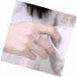 2PCS 18K White Gold Plated Princess Triple CZ Engagement Wedding Band Set