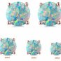 Round Created Opal Stud Earrings Sets - 18K Rose Gold Plated Earrings For Women