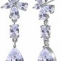 OVLIST Teardrop Bridal Dangle Earrings - Women's Austrian Crystal Dazzling Tear