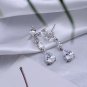 OVLIST Teardrop Bridal Dangle Earrings - Women's Austrian Crystal Dazzling Tear