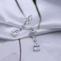 OVLIST Teardrop Bridal Dangle Earrings - Women's Austrian Crystal Dazzling Tear