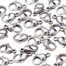 MINI-FACTORY 100pcs Grade A 304 Stainless Steel Silver Lobster Claw Clasps For
