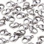 MINI-FACTORY 100pcs Grade A 304 Stainless Steel Silver Lobster Claw Clasps For