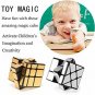 Roxenda Speed Cube Set, Magic Cube Set Of Gold Mirror S Cube And Silver Cube,