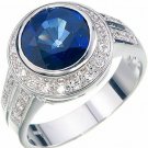 Created Blue Sapphire Ring (2 CT) In Size 9