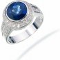 Created Blue Sapphire Ring (2 CT) In Size 9