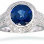 Created Blue Sapphire Ring (2 CT) In Size 9