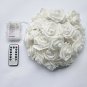 Echosari [Updated Version] Battery Operated 15 Ft 30 LED White Rose Flower With