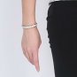 MP Rainbow MP 9mm White Ceramic Medical Care 2 Gold Line Hematite Bracelet For