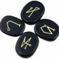 Rockcloud Healing Crystal 4pcs Engraved Angel Symbol Palm Stones Reiki Agate