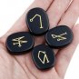 Rockcloud Healing Crystal 4pcs Engraved Angel Symbol Palm Stones Reiki Agate