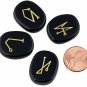 Rockcloud Healing Crystal 4pcs Engraved Angel Symbol Palm Stones Reiki Agate