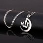 U7 Cresent Moon Pendant With Rhinestone Islamic Muslim Jewelry Women Platinum