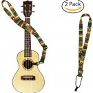 2 Pack Ukulele Strap Adjustable Neck Strap - Hawaiian Style Shoulder Strap For