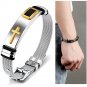 Suyi Stylish Men's Adjustable Bracelet Cross Stainless Steel Mesh Chain Wrist