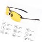 Glasses Driving Risk Reducing Anti Glare Polarized Sunglasses UV400 Metal Frame