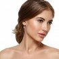 Silver Small Dangle Hoop Crystal Cubic Zircon Rhinestone Earrings for Women Gift