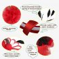 Red Flower Feathers Fascinator Tea Party Headband Kentucky Derby Wedding Hats