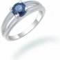 Sterling Silver Created Blue Sapphire Ring (0.60 CT) In Size 9