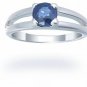 Sterling Silver Created Blue Sapphire Ring (0.60 CT) In Size 9