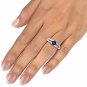 Sterling Silver Created Blue Sapphire Ring (0.60 CT) In Size 9
