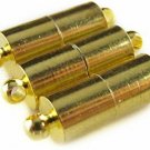8 CleverDelights Magnetic Jewelry Clasps - Large Tube Style - Gold Color -