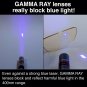 GAMMA RAY 801 Classic Computer Gaming Reading Amber Tinted Glasses