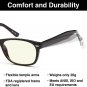 GAMMA RAY 801 Classic Computer Gaming Reading Amber Tinted Glasses