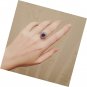 1ct Oval Cut Blue Emerald CZ Crystal Silver Women Wedding Rings,