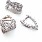 Beadthoven 100pcs Platinum Mixed Style Rhinestone Brass Pinch Bails, Beads For