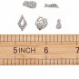 Beadthoven 100pcs Platinum Mixed Style Rhinestone Brass Pinch Bails, Beads For