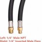 5FT Long Propane Pigtail Hose Connector With Acme Nut X 1/4 Inch Male Flare