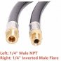 5FT Long Propane Pigtail Hose Connector With Acme Nut X 1/4 Inch Male Flare