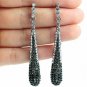 JANEFASHIONS BLACK AUSTRIAN CRYSTAL RHINESTONE DROP CHANDELIER DANGLE EARRINGS