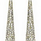 JANEFASHIONS GOLD AUSTRIAN CRYSTAL RHINESTONE DROP CHANDELIER DANGLE EARRINGS