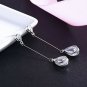 SBLING Platinum-Plated Cubic Zirconia Teardrop Earrings(3.9 Cttw; Teardrop)
