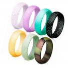 Silicone Ring Set for Women Rings Wedding Bands 5.7mm Width - 2mm Thick (5)