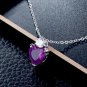 5.2 Ct Simulated Purple Gemstone Heart Amethyst With Simulant Diamond Accent -