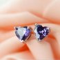 5.2 Ct Simulated Purple Gemstone Heart Amethyst With Simulant Diamond Accent -
