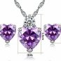 5.2 Ct Simulated Purple Gemstone Heart Amethyst With Simulant Diamond Accent -