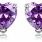5.2 Ct Simulated Purple Gemstone Heart Amethyst With Simulant Diamond Accent -