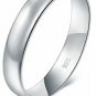 BORUO 925 Sterling Silver Ring High Polish Plain Dome Tarnish Resistant Comfort