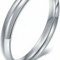 BORUO 925 Sterling Silver Ring High Polish Plain Dome Tarnish Resistant Comfort