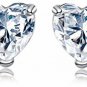 5.2 Ct Simulated White Clear Crystal Gemstone Heart Topaz With Simulant Diamond
