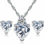 5.2 Ct Simulated White Clear Crystal Gemstone Heart Topaz With Simulant Diamond