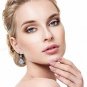 Teardrop Dangle Earrings For Wedding - Classic Silver Cubic Zirconia Crystal