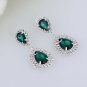 Mecresh Green Teardrop Austrian Crystal Bridal Dangle Earring