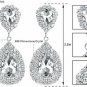 Mecresh Silver Teardrop Austrian Crystal Bridal Dangle Earring