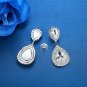 Mecresh Silver Teardrop Austrian Crystal Bridal Dangle Earring