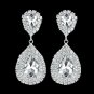 Mecresh Silver Teardrop Austrian Crystal Bridal Dangle Earring